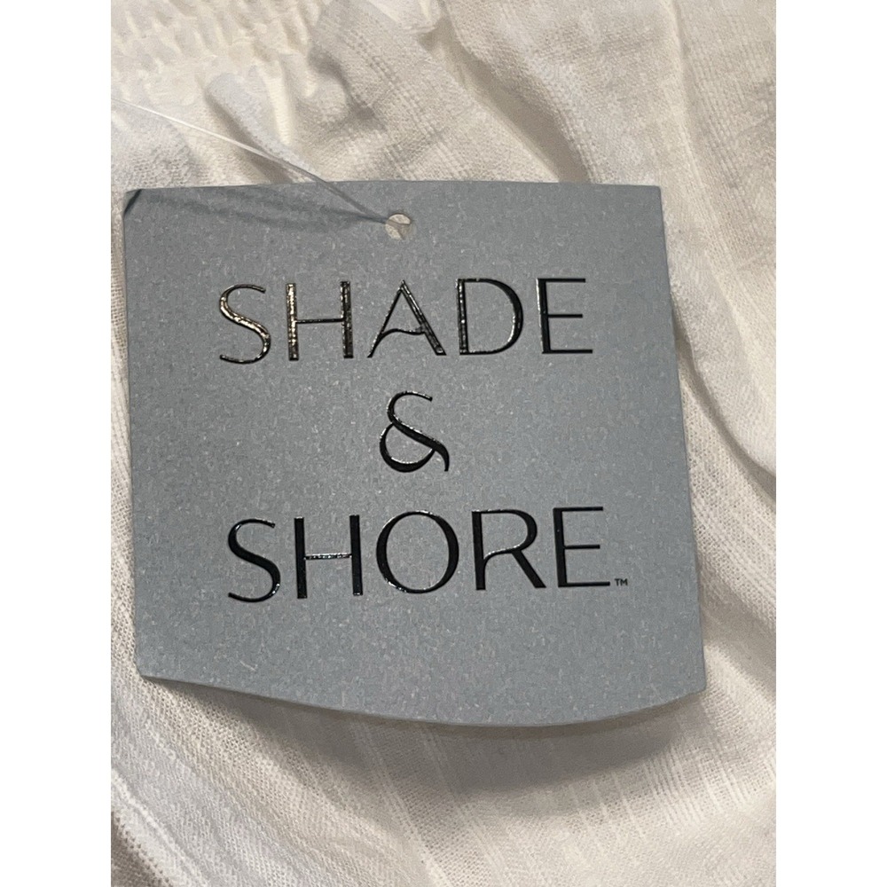 Shade & Shore NWT XS White Gauze Swim Cover Up Maxi Skirt High Slit Beach Boho - Picture 9 of 15